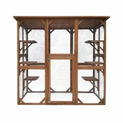 Grosses soldes ⭐ Cémonjardin Parc à chats en bois 🧨