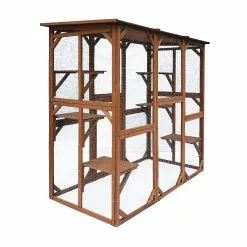 Grosses soldes ⭐ Cémonjardin Parc à chats en bois 🧨 -Bon plan Animalerie 3517239846424 3