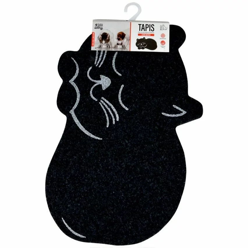 Le moins cher ❤️ Paris prix Tapis de Repas pour Chat "Feutrine" 60cm Noir ❤️ 4 Le moins cher ❤️ Paris prix Tapis de Repas pour Chat "Feutrine" 60cm Noir ❤️ – Image 2