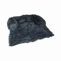 Offres 👏 Paris prix Protège Canapé & Traversin "Fluffy" 80cm Anthracite ❤️