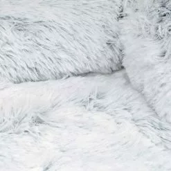 Meilleur prix 💯 Paris prix Protège Canapé & Traversin "Fluffy" 80cm Blanc Chiné 🔔 -Bon plan Animalerie 3574380636281 2 2