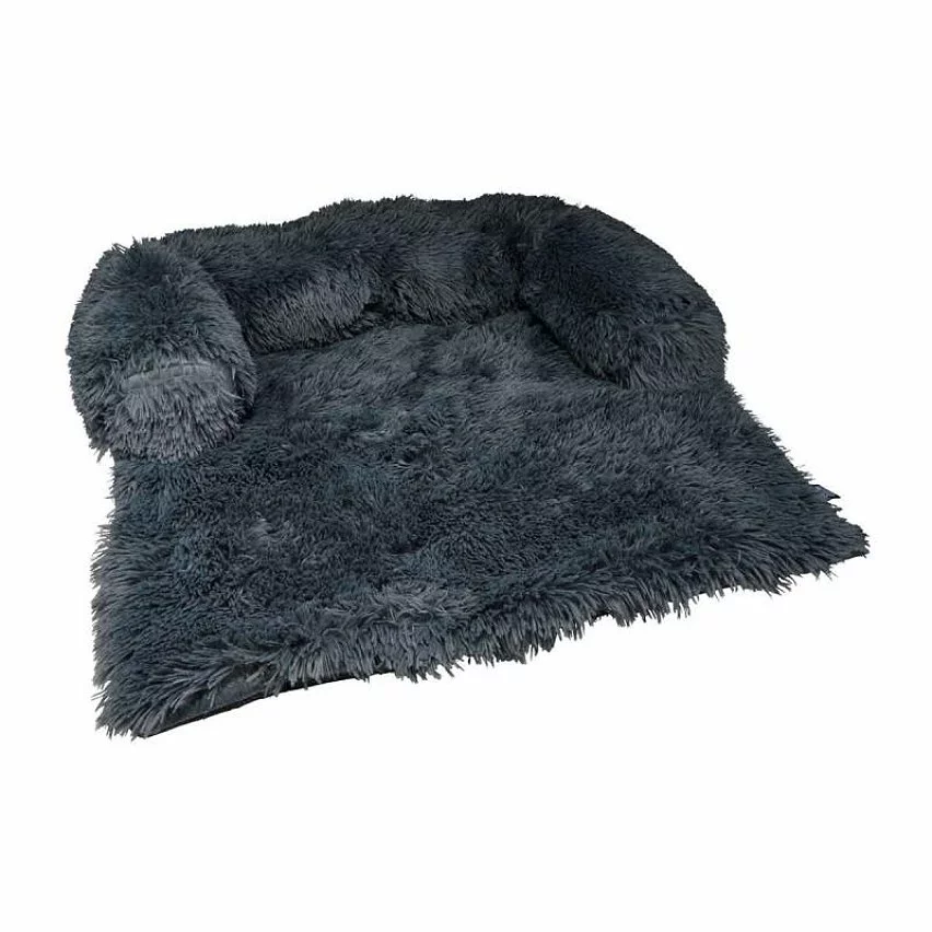 De gros 🤩 Paris prix Protège Canapé & Traversin "Fluffy" 100cm Anthracite ✔️ 3 De gros 🤩 Paris prix Protège Canapé & Traversin "Fluffy" 100cm Anthracite ✔️