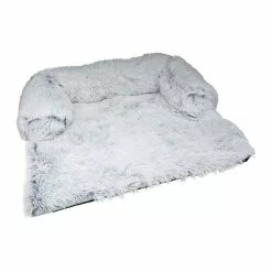 Acheter 😍 Paris prix Protège Canapé & Traversin "Fluffy" 100cm Blanc Chiné 👏