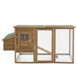 Bon plan Animalerie 10 Les meilleures critiques de 😍 Poulailler en sapin Yago - 203x75x103cm - Bois - 4 a 6 poules ⌛