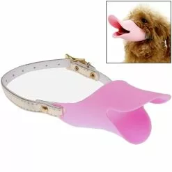 Remise 🔥 Wewoo Muselières chien rose pour de compagnie, Taille: L Mignon Canard Mouth Shape Silicone Museau 🤩