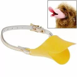 Remise 🎉 Wewoo Muselières chien jaune pour chien, taille: L Museau mignon en forme de canard bouche en silicone 😍