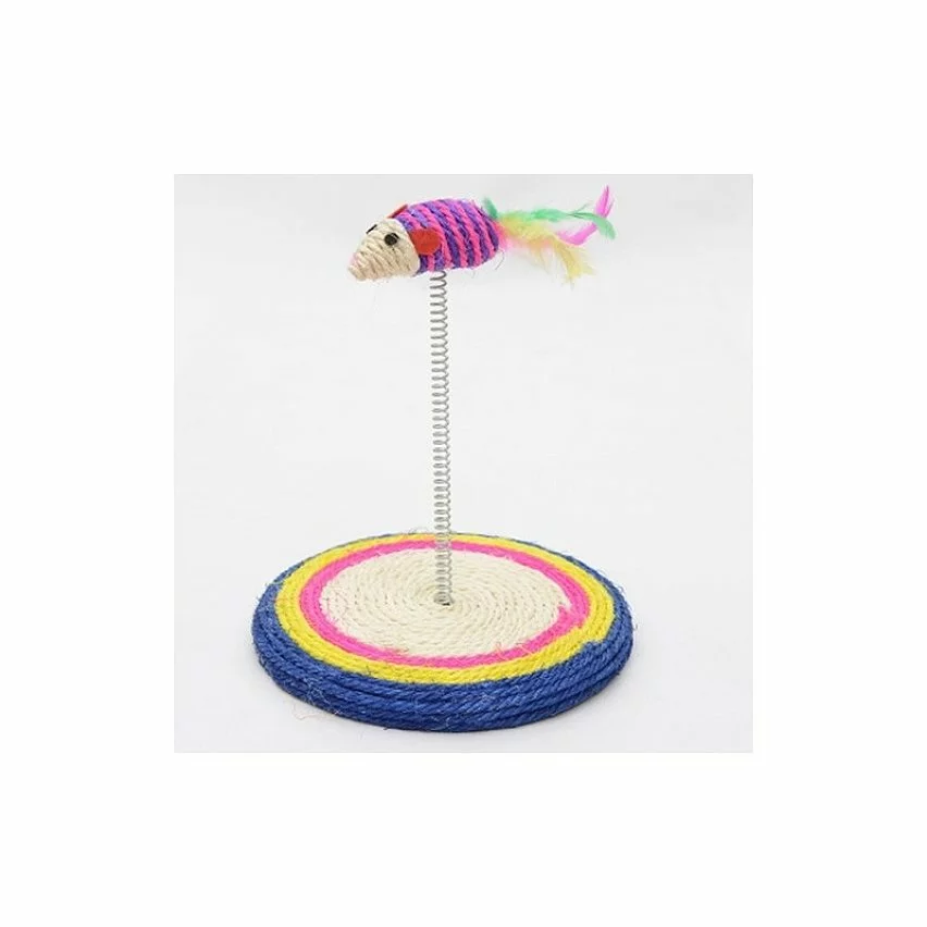 Promo 🥰 Wewoo Jouet pour Animaux Coloré Chat Jouant Jouets Sisal Printemps Siège Cat Scratch Conseil Avec La Souris, Diamètre: 19cm 🥰 4 Promo 🥰 Wewoo Jouet pour Animaux Coloré Chat Jouant Jouets Sisal Printemps Siège Cat Scratch Conseil Avec La Souris, Diamètre: 19cm 🥰 – Image 2