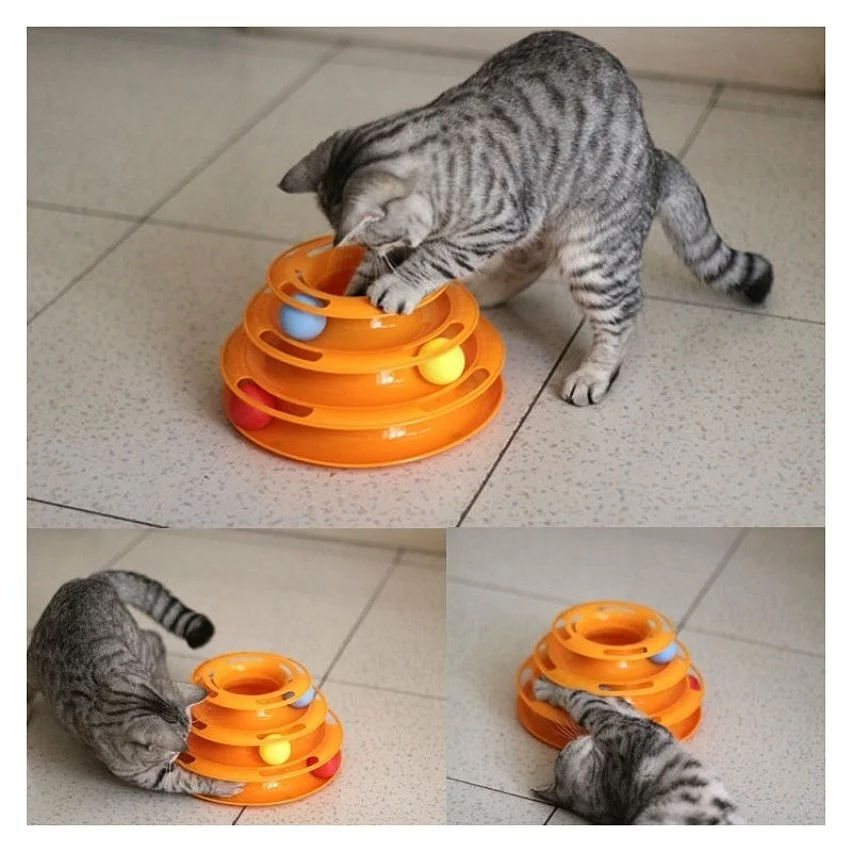 Top 10 👏 Wewoo Jouet pour Animaux vert chats Balls Tracks Tour interactif de 3 couches de jouets ❤️ 5 Top 10 👏 Wewoo Jouet pour Animaux vert chats Balls Tracks Tour interactif de 3 couches de jouets ❤️ – Image 3