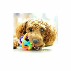 Bon marché 💯 Wewoo Jouet pour Animaux d'animal familier coloré de boule de Bell de style d'armure d'amusement, taille: M 7.5 * 7.5 * 7.5cm ✔️