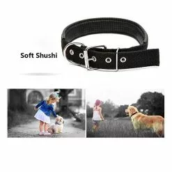 Remise 🎉 Wewoo Collier Chien & Chat noir pour Animal de compagnie Neck Strap Neckband Chats Chiens Colliers, 3.5cm x 57cm de Colliers Pet Mousse Coton Polyester 🔥 -Bon plan Animalerie 3615611065477 7 1