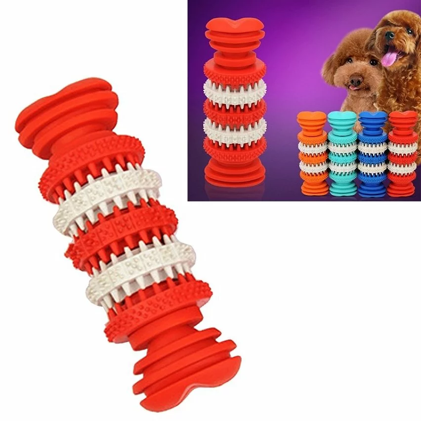 Nouveau 👍 Wewoo Jouet pour Animaux rouge chien domestiques Nettoyage de dents Jouets à mâcher en caoutchouc souple non toxique, petite taille, longueur: 12 cm 😉 3 Nouveau 👍 Wewoo Jouet pour Animaux rouge chien domestiques Nettoyage de dents Jouets à mâcher en caoutchouc souple non toxique, petite taille, longueur: 12 cm 😉