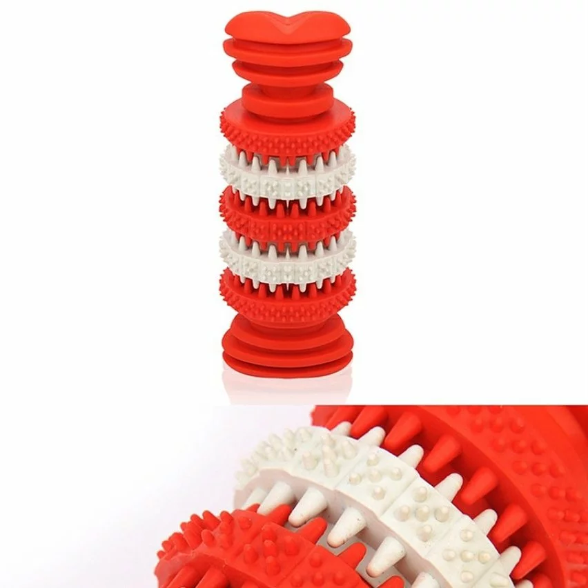 Nouveau 👍 Wewoo Jouet pour Animaux rouge chien domestiques Nettoyage de dents Jouets à mâcher en caoutchouc souple non toxique, petite taille, longueur: 12 cm 😉 5 Nouveau 👍 Wewoo Jouet pour Animaux rouge chien domestiques Nettoyage de dents Jouets à mâcher en caoutchouc souple non toxique, petite taille, longueur: 12 cm 😉 – Image 3