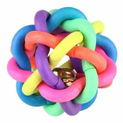 Coupon 🛒 Wewoo Jouet pour Animaux d'animal familier coloré de boule de Bell de style de tissage d'amusement, taille: S 6.5 * 6.5 * 6.5cm 😍 -Bon plan Animalerie 3615611129872 2 1