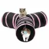 Remise 🌟 Wewoo Jouet pour Animaux rose Pliable 3 sorties exercice tunnel de chat avec une balle suspendue 🎁 -Bon plan Animalerie 3615611363825 1