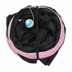 Remise 🌟 Wewoo Jouet pour Animaux rose Pliable 3 sorties exercice tunnel de chat avec une balle suspendue 🎁 -Bon plan Animalerie 3615611363825 4