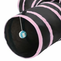 Remise 🌟 Wewoo Jouet pour Animaux rose Pliable 3 sorties exercice tunnel de chat avec une balle suspendue 🎁 -Bon plan Animalerie 3615611363825 5