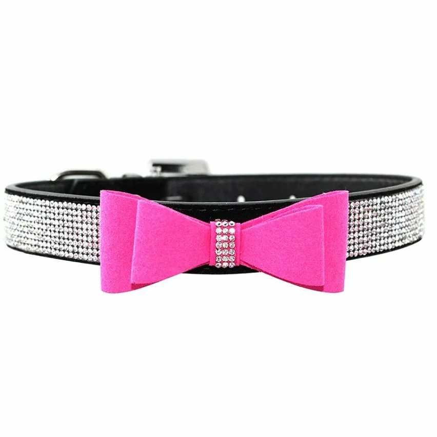 Meilleure vente ❤️ Wewoo Collier Chien & Chat noir pour animaux de compagnie produits Flocage diamant clouté bowknot de compagnie, taille: S, 1.5 * 37cm 🤩 3 Meilleure vente ❤️ Wewoo Collier Chien & Chat noir pour animaux de compagnie produits Flocage diamant clouté bowknot de compagnie, taille: S, 1.5 * 37cm 🤩