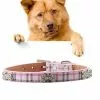 Meilleur prix 💯 Wewoo Collier Chien & Chat rose Cuir d'unité centrale avec des conceptions d'os Pet Collar Products, taille: L, 2.5 * 51cm ⭐