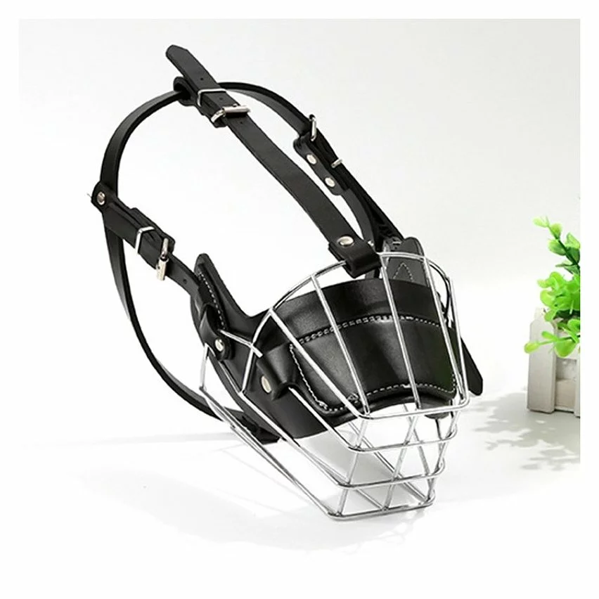 Tout neuf 🎉 Wewoo Muselières chien Cage en acier style panier fil museau protection muselière avec bracelet en cuir, taille: XL 🥰 4 Tout neuf 🎉 Wewoo Muselières chien Cage en acier style panier fil museau protection muselière avec bracelet en cuir, taille: XL 🥰 – Image 2