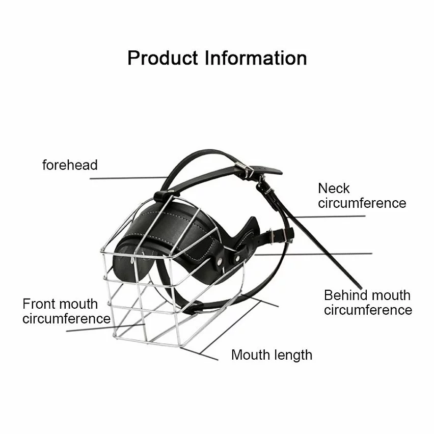 Tout neuf 🎉 Wewoo Muselières chien Cage en acier style panier fil museau protection muselière avec bracelet en cuir, taille: XL 🥰 5 Tout neuf 🎉 Wewoo Muselières chien Cage en acier style panier fil museau protection muselière avec bracelet en cuir, taille: XL 🥰 – Image 3