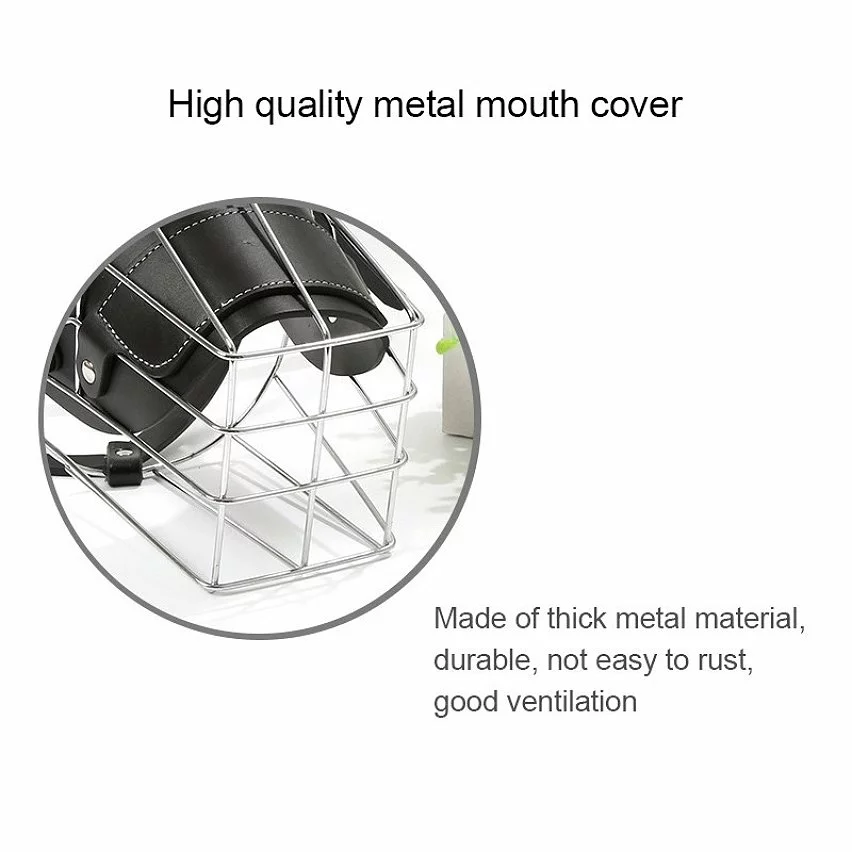Grosses soldes 🛒 Wewoo Muselières chien Cage en acier style panier fil museau protection couverture avec bracelet en cuir, taille: XXL ✔️ 6 Grosses soldes 🛒 Wewoo Muselières chien Cage en acier style panier fil museau protection couverture avec bracelet en cuir, taille: XXL ✔️ – Image 4