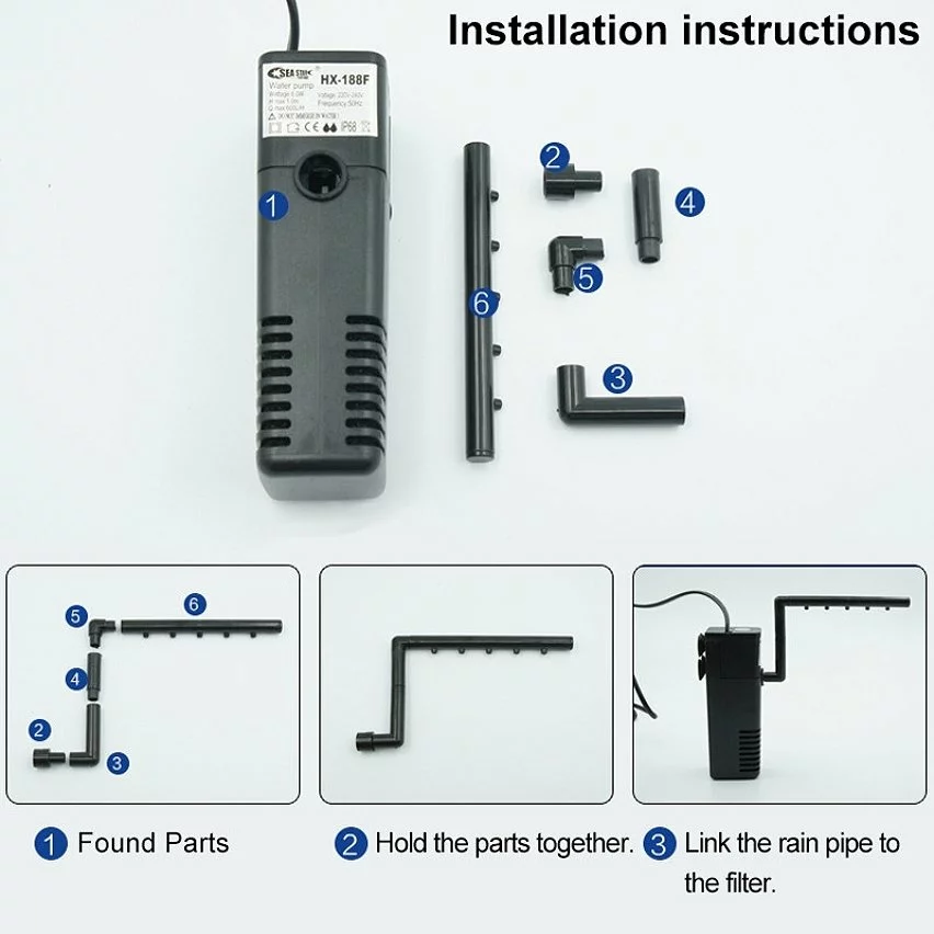 Les meilleures critiques de ✨ Filtre d'Aquarium 8W 600L/H Multi-fonction Submersible Aquarium pompe à eau de circulation Fish Tank interne à air ⌛ 5 Les meilleures critiques de ✨ Filtre d'Aquarium 8W 600L/H Multi-fonction Submersible Aquarium pompe à eau de circulation Fish Tank interne à air ⌛ – Image 3