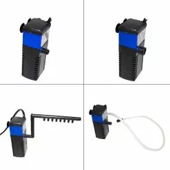 Nouveau ✔️ Filtre d'Aquarium 4W 400L/H Multi-fonction Submersible Aquarium Pompe à Eau Circulation Poissons Réservoir à Air Intérieur ⌛ -Bon plan Animalerie 3615611808463 3