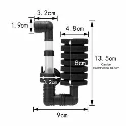 Coupon ⭐ Coton biochimique muet pneumatique double de mur de l'aquarium fixé au mur de 2 PCS 🔔 -Bon plan Animalerie 3615612070326 3
