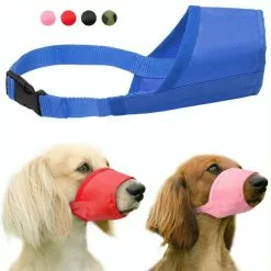 Meilleure affaire 🌟 Wewoo Muselières chien Fournisseur d'animal muselière nylon respirant confortable doux maille réglable masque pour animaux de compagnie bouche prévenir la 🔔 -Bon plan Animalerie 3615613558526 3