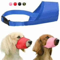 Meilleur prix 🎁 Wewoo Muselières chien Fournisseur d'animal muselière nylon respirant confortable doux maille réglable masque pour animaux de compagnie bouche prévenir la 🤩 -Bon plan Animalerie 3615613558786 3 5