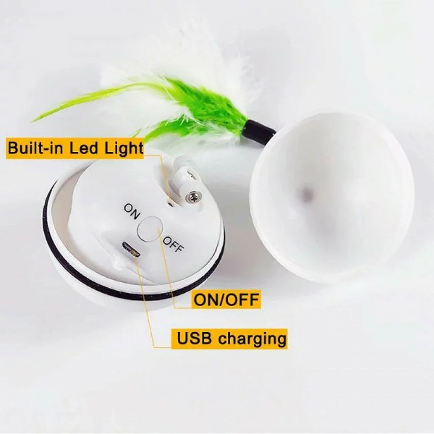 Bon marché 🎁 Wewoo Jouet pour drôle de chat de boule d'instantané de LED rechargeable par USB blanc 🔥 6 Bon marché 🎁 Wewoo Jouet pour drôle de chat de boule d'instantané de LED rechargeable par USB blanc 🔥 – Image 4