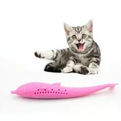 Coupon ⭐ Wewoo Jouet pour de dauphin de silicone de nettoyage de dents de chat Catnip rose 😍