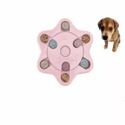 Coupon 🔔 Wewoo Jouet pour Nourriture chien plaque tournante manger puzzle anti-fracassant bol fournituresstyle style hexagone rose 🔔 -Bon plan Animalerie 3615613571082 2