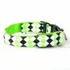 Promo ⌛ Wewoo Motif à carreaux Rechargeable LED Glow Light Leads Collier pour chien de compagnie petits chiens moyenstaille L vert 🧨 -Bon plan Animalerie 3615614434508 1