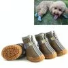 Remise 😍 Wewoo 4 pièces / ensemble chaussures de chien respirantes antidérapantes et résistantes à l'usure fournitures pour animaux de compagnie, taille: 3,8x4,3 cm ⭐ -Bon plan Animalerie 3615615219753 1
