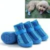 Les meilleures critiques de 😉 Wewoo 4 pièces / ensemble chaussures de chien respirantes antidérapantes et résistantes à l'usure fournitures pour animaux de compagnie, taille: 3,8x4,3 cm ❤️ -Bon plan Animalerie 3615615219791 1