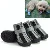Meilleure vente 🔥 Wewoo 4 pièces / ensemble chaussures de chien respirantes antidérapantes et résistantes à l'usure fournitures pour animaux de compagnie, taille: 4.8x5.3 cm ⭐ -Bon plan Animalerie 3615615219883 1