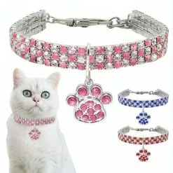 Grosses soldes ❤️ Wewoo 2 PCS Pet Collier Diamant Élastique Chat Et Chien Collier Bijoux, Taille: L (Rouge Blanc) 😍 -Bon plan Animalerie 3615615257861 4