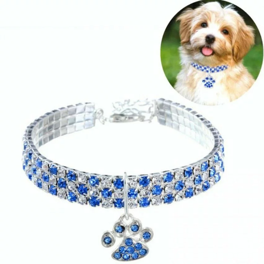 Top 10 ⭐ Wewoo 2 PCS Pet Collier Diamant Élastique Chat Et Chien Collier Bijoux, Taille: M (Bleu Blanc) ✨ 3 Top 10 ⭐ Wewoo 2 PCS Pet Collier Diamant Élastique Chat Et Chien Collier Bijoux, Taille: M (Bleu Blanc) ✨