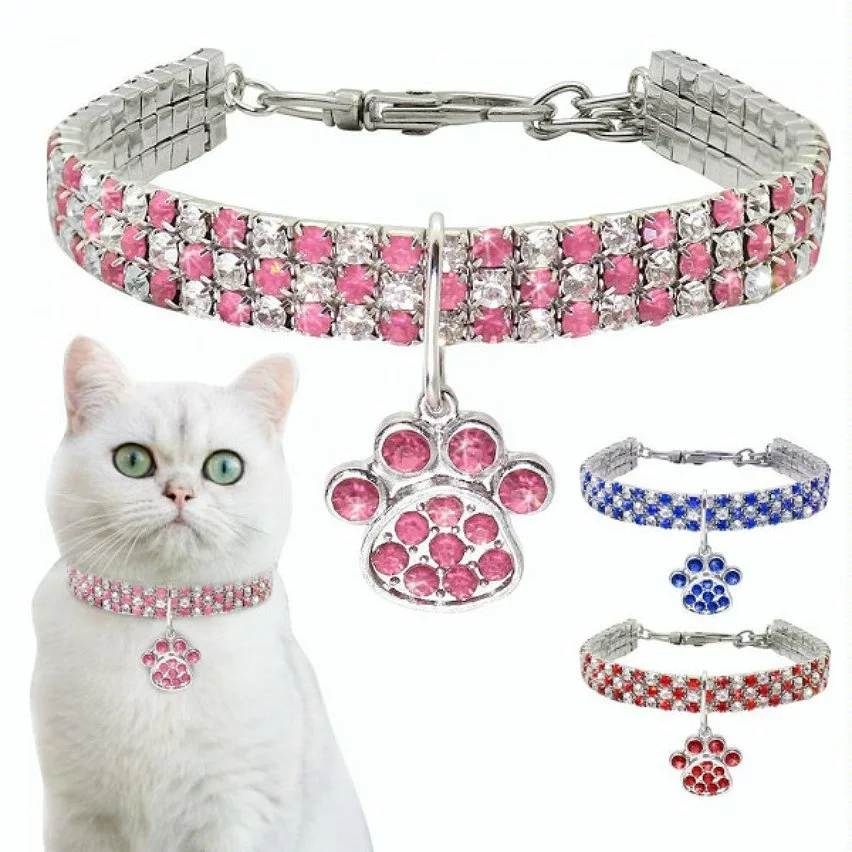 Top 10 ⭐ Wewoo 2 PCS Pet Collier Diamant Élastique Chat Et Chien Collier Bijoux, Taille: M (Bleu Blanc) ✨ 6 Top 10 ⭐ Wewoo 2 PCS Pet Collier Diamant Élastique Chat Et Chien Collier Bijoux, Taille: M (Bleu Blanc) ✨ – Image 4