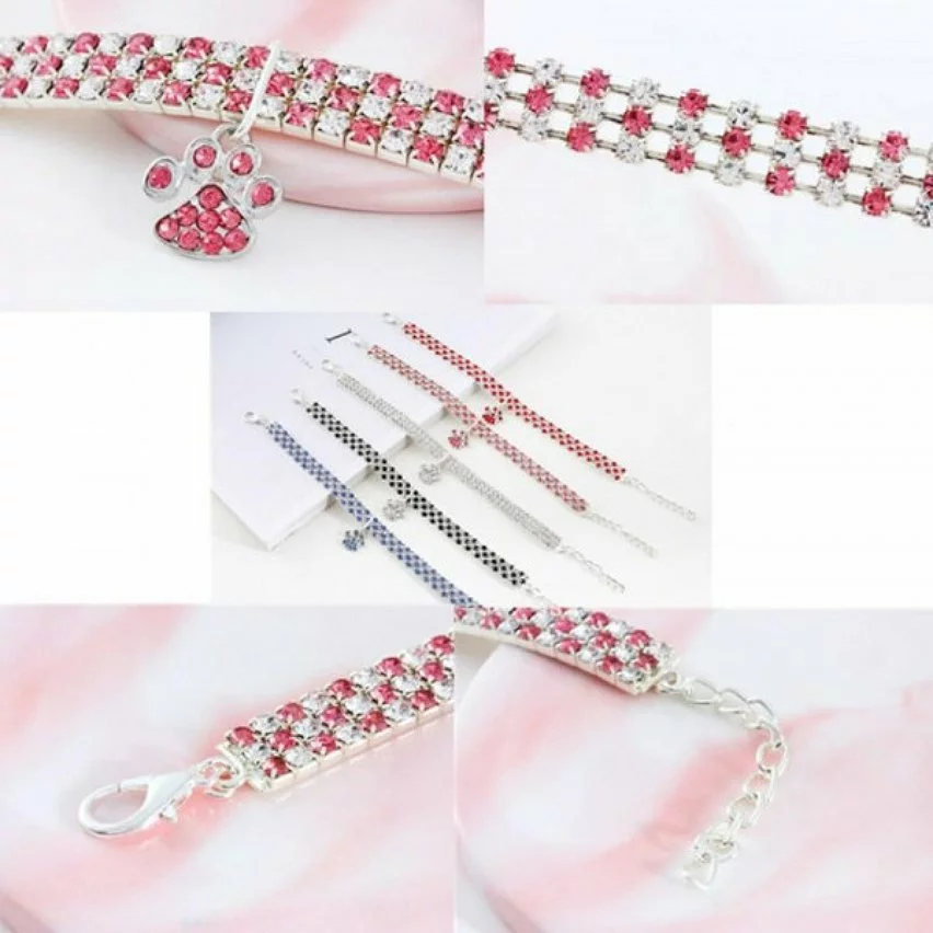 Offres ⌛ Wewoo 2 PCS Pet Collier Diamant Élastique Chat Et Chien Collier Bijoux, Taille: S (Rouge Blanc) 🎁 4 Offres ⌛ Wewoo 2 PCS Pet Collier Diamant Élastique Chat Et Chien Collier Bijoux, Taille: S (Rouge Blanc) 🎁 – Image 2