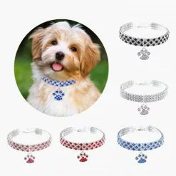 Meilleure affaire 🔔 Wewoo 2 PCS Pet Collier Diamant Élastique Chat Et Chien Collier Bijoux, Taille: S (Noir Blanc) 🛒 -Bon plan Animalerie 3615615257953 7 2