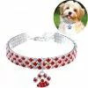 Le moins cher 💯 Wewoo 2 PCS Pet Collier Diamant Élastique Chat Et Chien Collier Bijoux, Taille: M (Rouge Blanc) 🤩 -Bon plan Animalerie 3615615257960 1 1