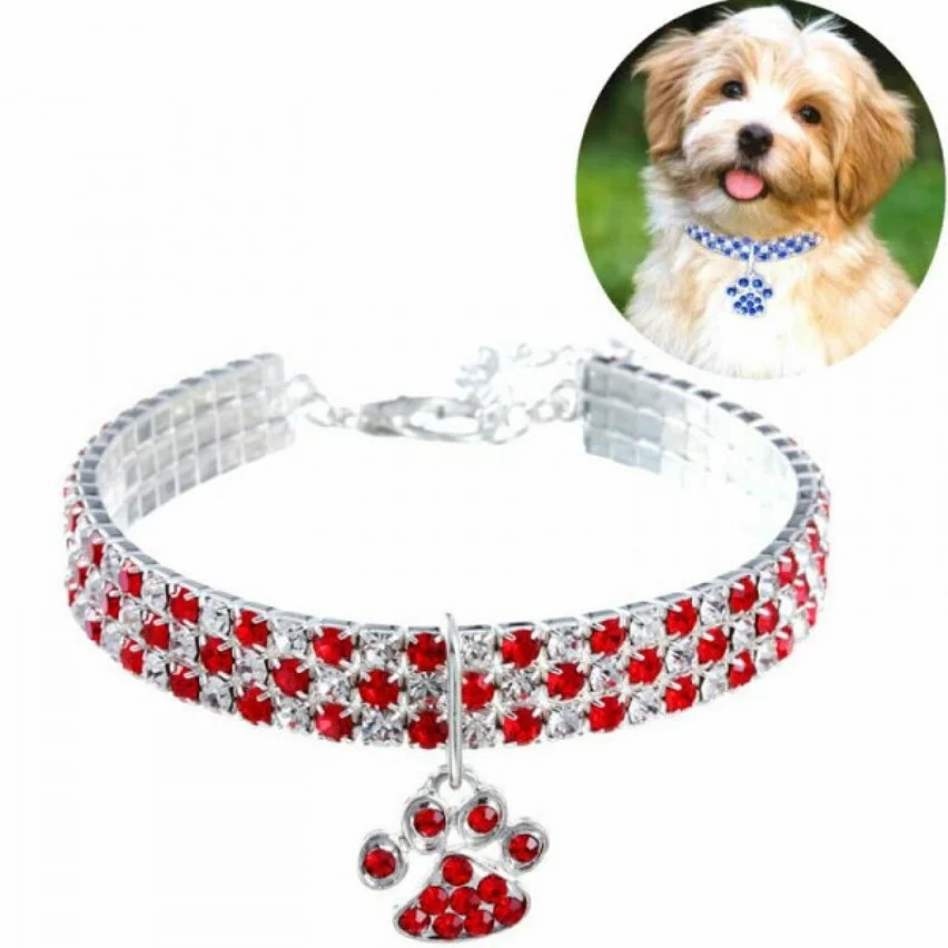 Offres ⌛ Wewoo 2 PCS Pet Collier Diamant Élastique Chat Et Chien Collier Bijoux, Taille: S (Rouge Blanc) 🎁 3 Offres ⌛ Wewoo 2 PCS Pet Collier Diamant Élastique Chat Et Chien Collier Bijoux, Taille: S (Rouge Blanc) 🎁