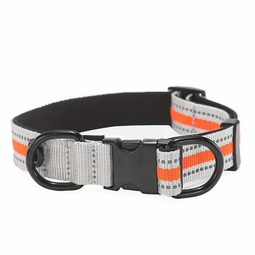 Budget 🌟 Wewoo Collier en nylon réfléchissant pour chien, M (boucle noire orange) 😀 3 Budget 🌟 Wewoo Collier en nylon réfléchissant pour chien, M (boucle noire orange) 😀