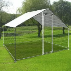 Top 10 ⭐ IDMARKET Enclos poulailler 6 m² parc grillagé 3x2 M acier galvanisé 🤩 -Bon plan Animalerie 3662897007851 5