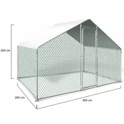 Top 10 ⭐ IDMARKET Enclos poulailler 6 m² parc grillagé 3x2 M acier galvanisé 🤩 -Bon plan Animalerie 3662897007851 7