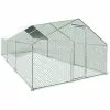 Nouveau 🔔 IDMARKET Enclos poulailler 18 m² parc grillagé 6x3 M acier galvanisé 🤩 -Bon plan Animalerie 3662897007875 1