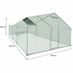 Nouveau 🔔 IDMARKET Enclos poulailler 18 m² parc grillagé 6x3 M acier galvanisé 🤩 15 Nouveau 🔔 IDMARKET Enclos poulailler 18 m² parc grillagé 6x3 M acier galvanisé 🤩 -Bon plan Animalerie 3662897007875 7
