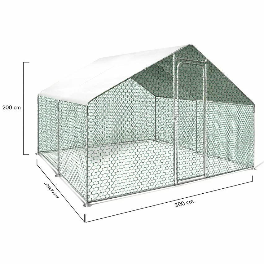 Promo 🔥 IDMARKET Enclos poulailler 12 m² parc grillagé 4x3 M acier galvanisé 🤩 6 Promo 🔥 IDMARKET Enclos poulailler 12 m² parc grillagé 4x3 M acier galvanisé 🤩 – Image 4